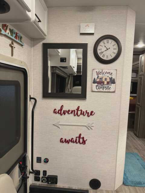 Nursery Wall Decor Wood Sign Adventure Awaits Wooden Letters & Arrow, Playroom Sign, Decor, Nature, Be Brave - image 1