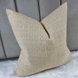 Saffron Yellow Geometric Weave Cushion Cover Handmade Textured Pillow Case - thumbnail 3
