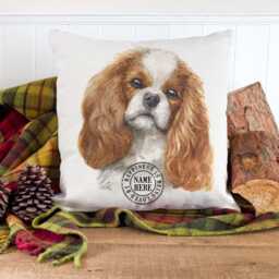 Personalised Cavalier King Charles Spaniel Cushion Cover Dog Throw Pillow Custom Dogs Bed Decor New Puppy Pooch Birthday Gift Ekdc11 - thumbnail 3