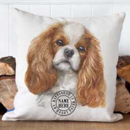 Personalised Cavalier King Charles Spaniel Cushion Cover Dog Throw Pillow Custom Dogs Bed Decor New Puppy Pooch Birthday Gift Ekdc11 - thumbnail 1