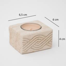 Personalised Candle Holder Made Of Limestone, Stone Home Decor - thumbnail 3
