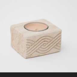 Personalised Candle Holder Made Of Limestone, Stone Home Decor - thumbnail 4