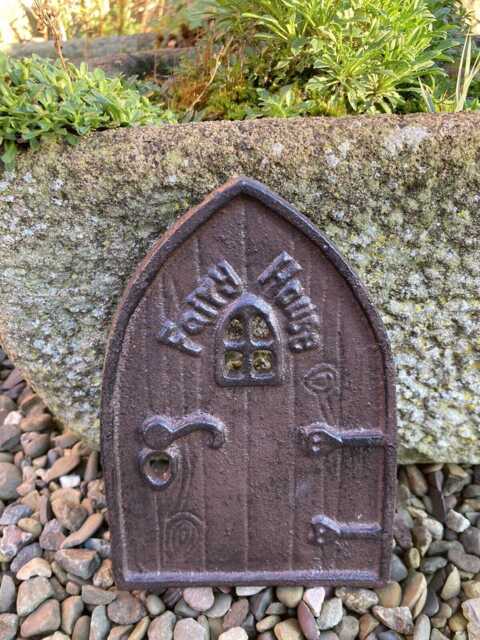 Small Cast Iron Hanging Fairy Door Garden/Indoor Ornament - image 1
