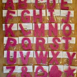 Small Silver Glitter A-Z Letters 10cm Wall Hanging Decoration Alphabet Personalised - thumbnail 3
