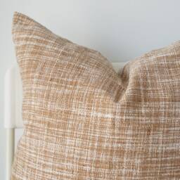 Neutral Tan Hand Woven Pillow Cover - thumbnail 2