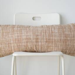 Neutral Tan Hand Woven Pillow Cover - thumbnail 3