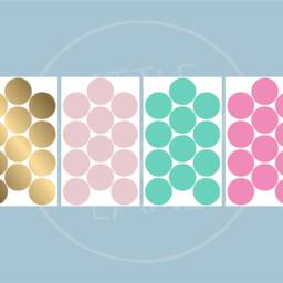 Polka Dots 5cm - Vinyl Wall Decals 4 Colours Gold, Light Pink, Mint, Candy Pink 2 Inch Spots Circle Stickers Nursery Kids Room D??cor - thumbnail 3