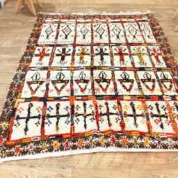 Handmade Berber Wool Rug - Colorful Geometric Moroccan Carpet - thumbnail 3