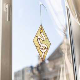 stained Glass Sun Catcher Snake Decor Suncatcher Picture Home House Window Wall Hangings Fathers Day Gift, Cobra Reptile Serpent - thumbnail 4
