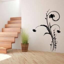 Flower's Vinyl Wall Art, Decal, Sticker, Transfer, Mural, Decor, Rent Friendly, Interior, Exterior, Full Removable, - 0413 - thumbnail 1