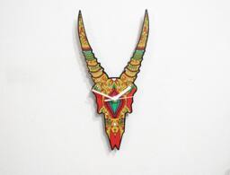 Gemsbok Antelope Day Of The Dead Sugar Skull - Wall Clock - thumbnail 1