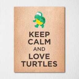 Keep Calm & Love Turtles - Fine Art Print Choice Of Color Purchase 3 Receive 1 Free - thumbnail 3