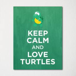 Keep Calm & Love Turtles - Fine Art Print Choice Of Color Purchase 3 Receive 1 Free - thumbnail 2