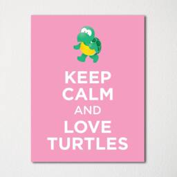 Keep Calm & Love Turtles - Fine Art Print Choice Of Color Purchase 3 Receive 1 Free - thumbnail 1