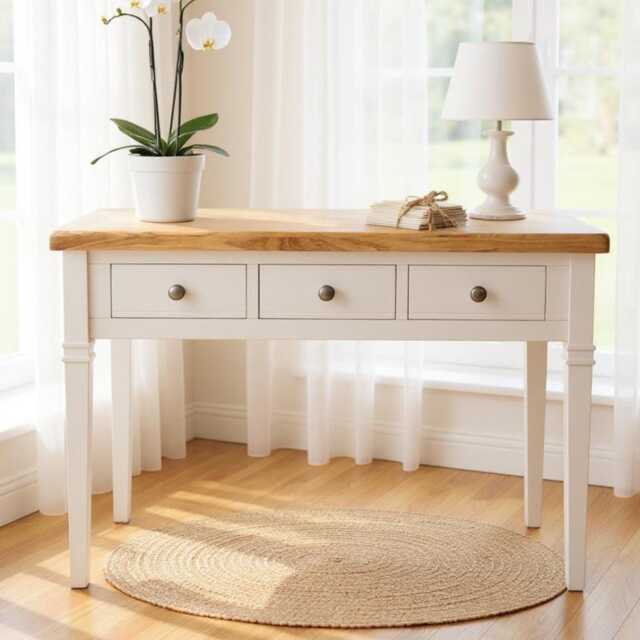 Painted Dressing Table Solid Wood Vanity Desk - image 1