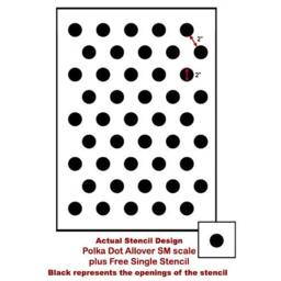 Wall Stencil Polka Dot Allover Sm - Easy Wall Decor For Nurseries, Kids Rooms - thumbnail 4