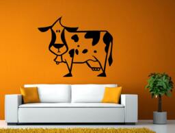 Cow Bell Funny Cartoon Animal Wall Or Window Sticker Decal Vinyl Fathead Mural Decor L1981 - thumbnail 1