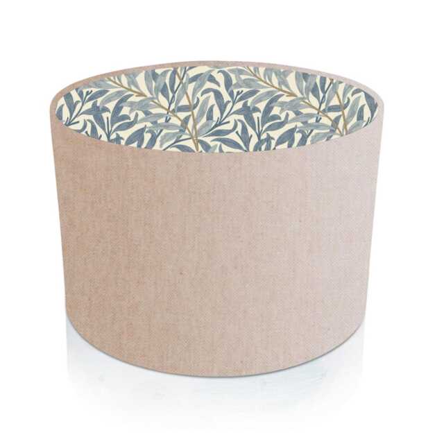 Willow Bough Azure Interior Lampshade, Cream Drum Shade, UK Made - image 1