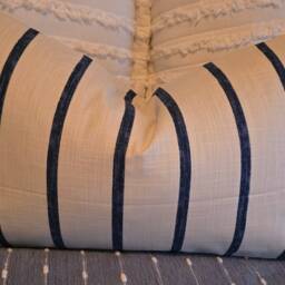 2 Colors Blue & Off White Stripe.gray Ivory Stripe Pillow Covers.slipcovers.toss Pillows.throw Pillows.cushion Covers.stripes - thumbnail 3