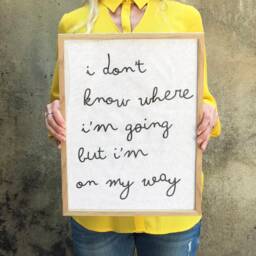 Personalised Typographic Linen Print - Motto Wall Hanging Motivational Art Own Quote - thumbnail 2
