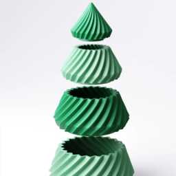 Stacking Christmas Tree With Storage - Modern Decor Minimalist Tabletop Scandi Holiday Decoration - thumbnail 4