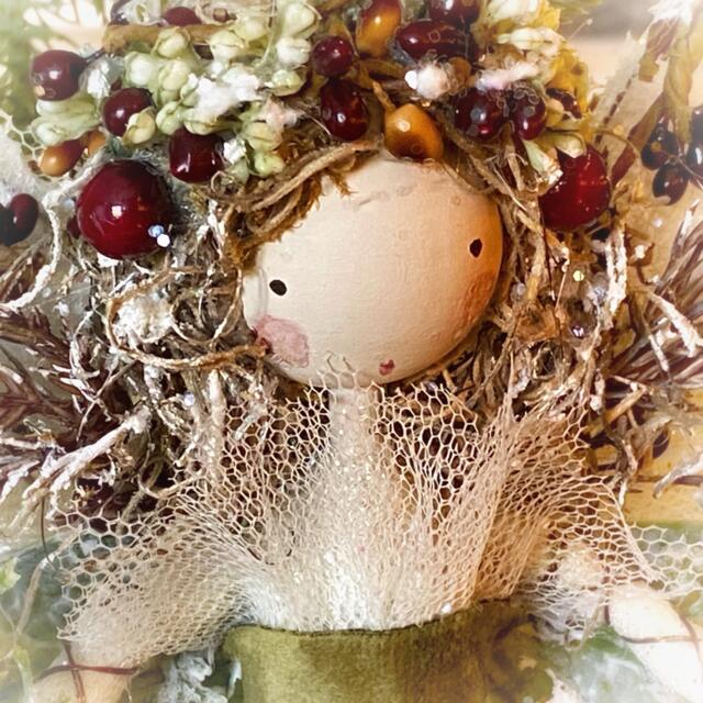 Enchanted Forest Berry Fairy, Holiday Treetop Decoration, Festive Fairy Ornament, Christmas Gift, Winter Wonderland Decor - image 1