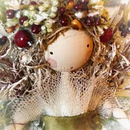 Enchanted Forest Berry Fairy, Holiday Treetop Decoration, Festive Fairy Ornament, Christmas Gift, Winter Wonderland Decor - thumbnail 1