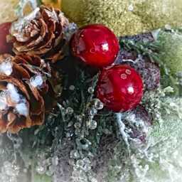 Enchanted Forest Berry Fairy, Holiday Treetop Decoration, Festive Fairy Ornament, Christmas Gift, Winter Wonderland Decor - thumbnail 2