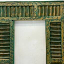Moroccan Wooden Mirror Frame, Handmade Wood Mirror, Wall Traditional Vintage - thumbnail 2