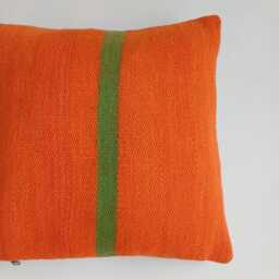 Moroccan Rug Cushion Cover, Handmade Multicoloured Cushion, Boho Pillow, Decorative Throw Kilim 16''x16''/40x40 cm - thumbnail 2