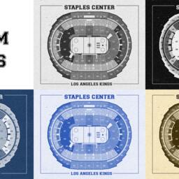 Vintage Los Angeles Kings Staples Center Line Drawing Art Print - thumbnail 3