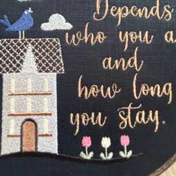 Welcome-Ish, Wall Hanging. Machine Embroidered 8 - thumbnail 2