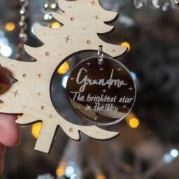 Memorial Christmas Tree With Mirror Bauble Decoration - thumbnail 3