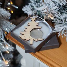 Memorial Christmas Tree With Mirror Bauble Decoration - thumbnail 2