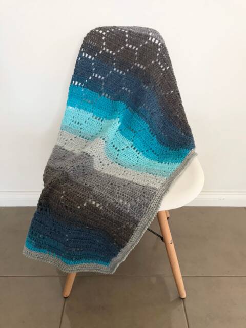 Handmade Crochet Honeycomb Blanket - Ready To Ship - image 1