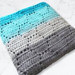 Handmade Crochet Honeycomb Blanket - Ready To Ship - thumbnail 4