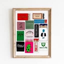 Restaurant Matchbook Wall Art Print, Iconic Nyc Art, New York City Dorm Bar Cart Gallery Wall, Apartment Decor - thumbnail 1