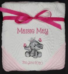 Baby Blanket, Gift, Cot Bedding, Girl, Boy, New Born Shower, Bedding Set, Custom Personalised Gift - thumbnail 1