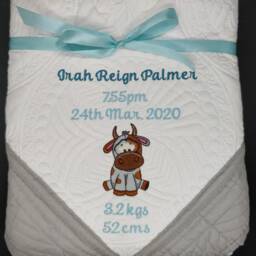 Baby Blanket, Gift, Cot Bedding, Girl, Boy, New Born Shower, Bedding Set, Custom Personalised Gift - thumbnail 4