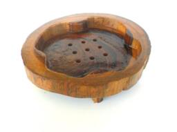 "Wooden Soap Dish Rustic Driftwood Reclaimed Natural Teak Wood Handmade Home Art Decor/Zen Gift 6.5"" X 1.75"