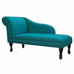 Handmade Teal Chaise Longue - Luxury Accent Sofa Chair British Bespoke Made