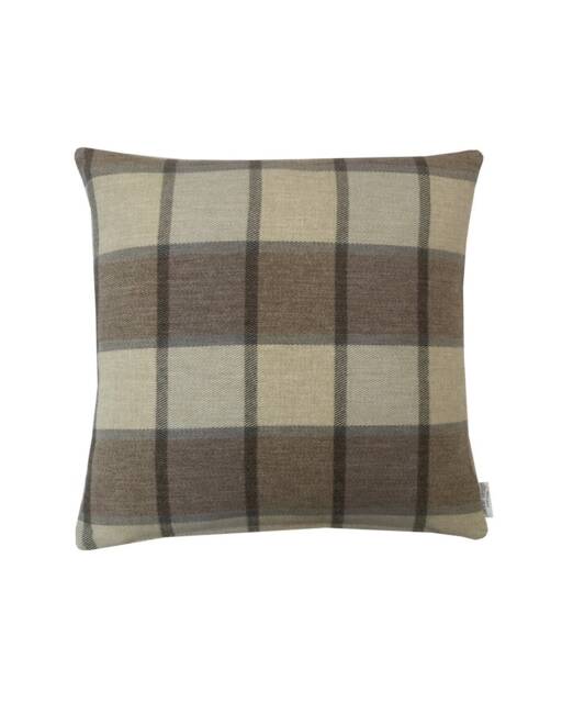 Handmade Tartan Plaid Cushion Cover Brown Beige Country Pillow Sham - image 1