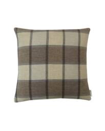 Handmade Tartan Plaid Cushion Cover Brown Beige Country Pillow Sham - thumbnail 1