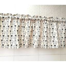 Cafe Curtain Window Valance Ruffled/Window Treatment/Kitchen/Kids Nursery, Children Playroom/Bathroom Shower Curtain-Lamb Goat Sheep, Freegift - thumbnail 3