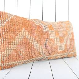 Handmade Kilim Lumbar Pillow Cover Turkish Home Decor - 12x24 Inch - thumbnail 2