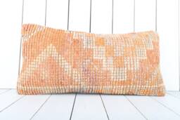 Handmade Kilim Lumbar Pillow Cover Turkish Home Decor - 12x24 Inch - thumbnail 1