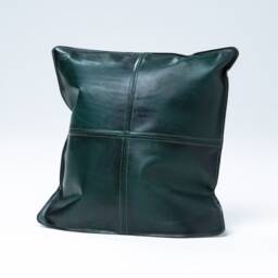 Green Leather Pillow - thumbnail 3