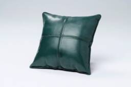 Green Leather Pillow - thumbnail 1
