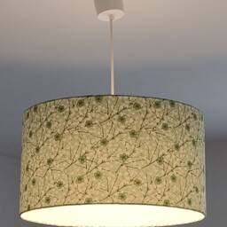 Lampshade - Pendant Light With Seigaiha Wave & Green Cherry Blossom Motifs, Ideal Christmas Or Birthday Gift - thumbnail 3