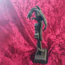 Celtic Cross Figurine - Fantasy Gothic Coiled Dragon Mythical Creature Home Decor Ornament Bedroom Decoration Mantle Piece - thumbnail 3